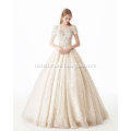 A-line Sweetheart Cathedral Train Satin Beading Wedding Dress